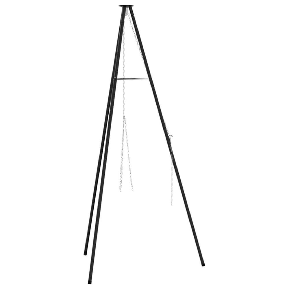 Lagerfeuer Stativ Schwarz Stahl 171,5cm