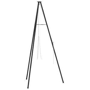 Lagerfeuer Stativ Schwarz Stahl 171,5cm