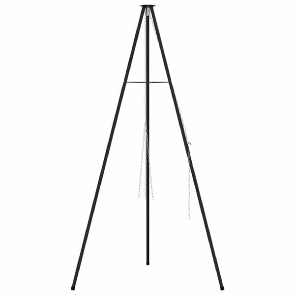 Lagerfeuer Stativ Schwarz Stahl 171,5cm