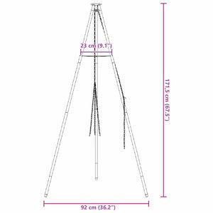 Lagerfeuer Stativ Schwarz Stahl 171,5cm
