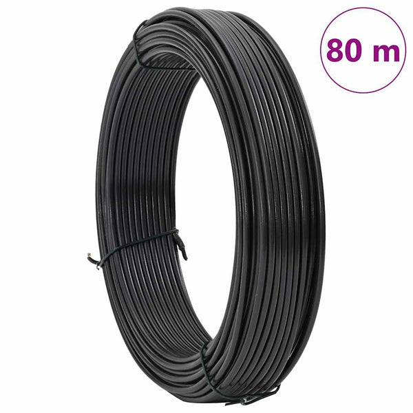 Anthrazit Zaunbindedraht 80 m PVC
