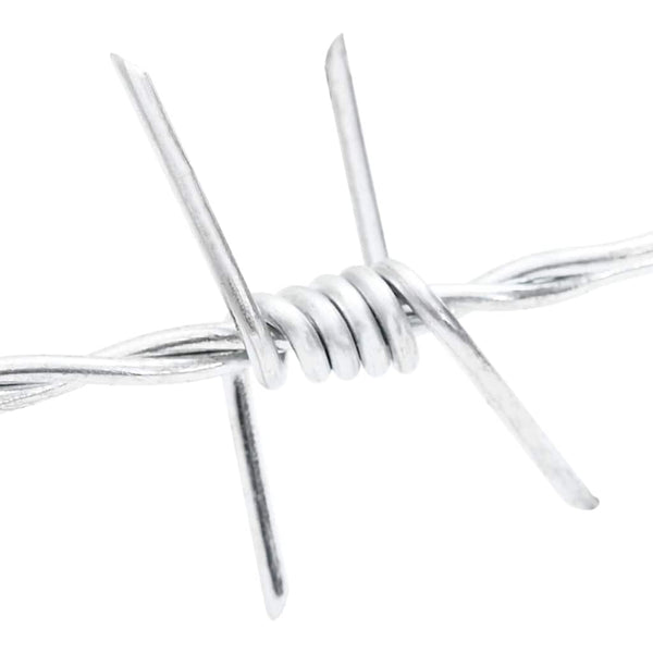 Feuerverzinkter Stacheldraht Silber 50 m