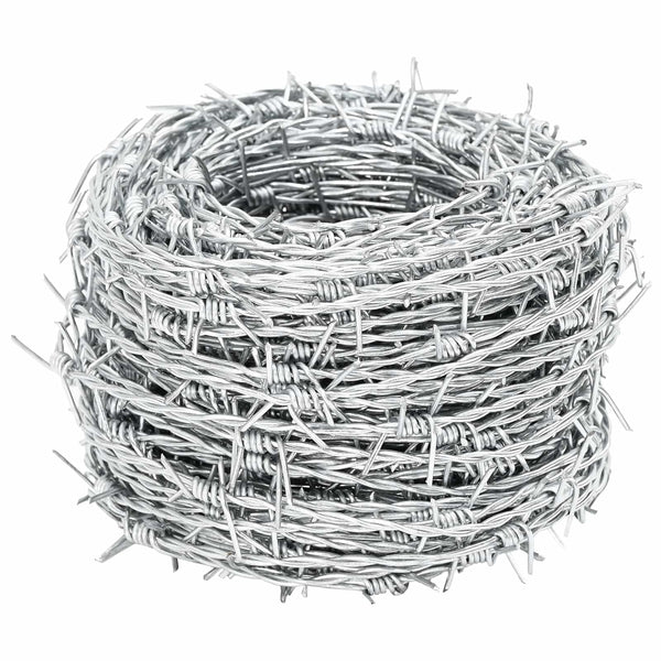 Feuerverzinkter Stacheldraht Silber 50 m
