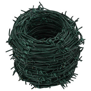 Grüner Stacheldraht 100m, feuerverzinkt