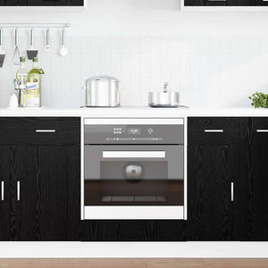 vidaXL Wall-Mounted Cabinet Black Oak Look 60 x 46 x 81.5 cm