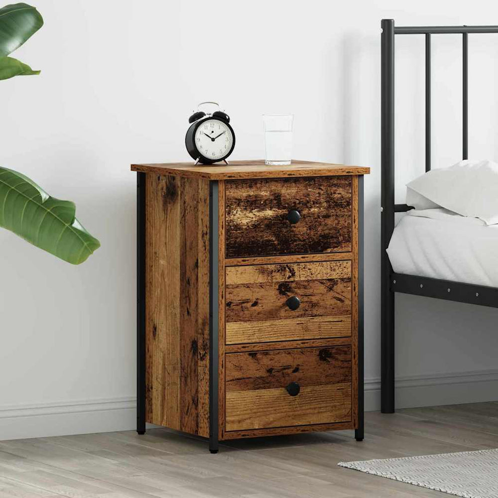 vidaXL Nightstand Brown 40 x 36 x 60 cm Solid Reclaimed Wood
