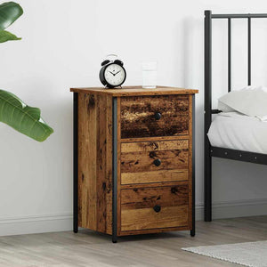 vidaXL Table de chevet marron 40 x 36 x 60 cm bois de récupération massif