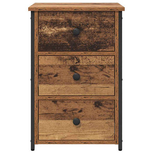 vidaXL Table de chevet marron 40 x 36 x 60 cm bois de récupération massif
