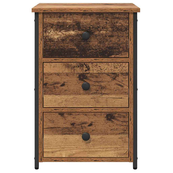 vidaXL Table de chevet marron 40 x 36 x 60 cm bois de récupération massif
