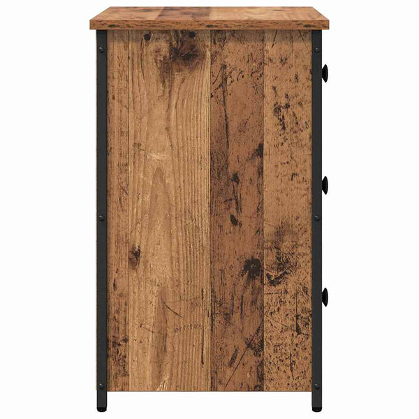 vidaXL Table de chevet marron 40 x 36 x 60 cm bois de récupération massif