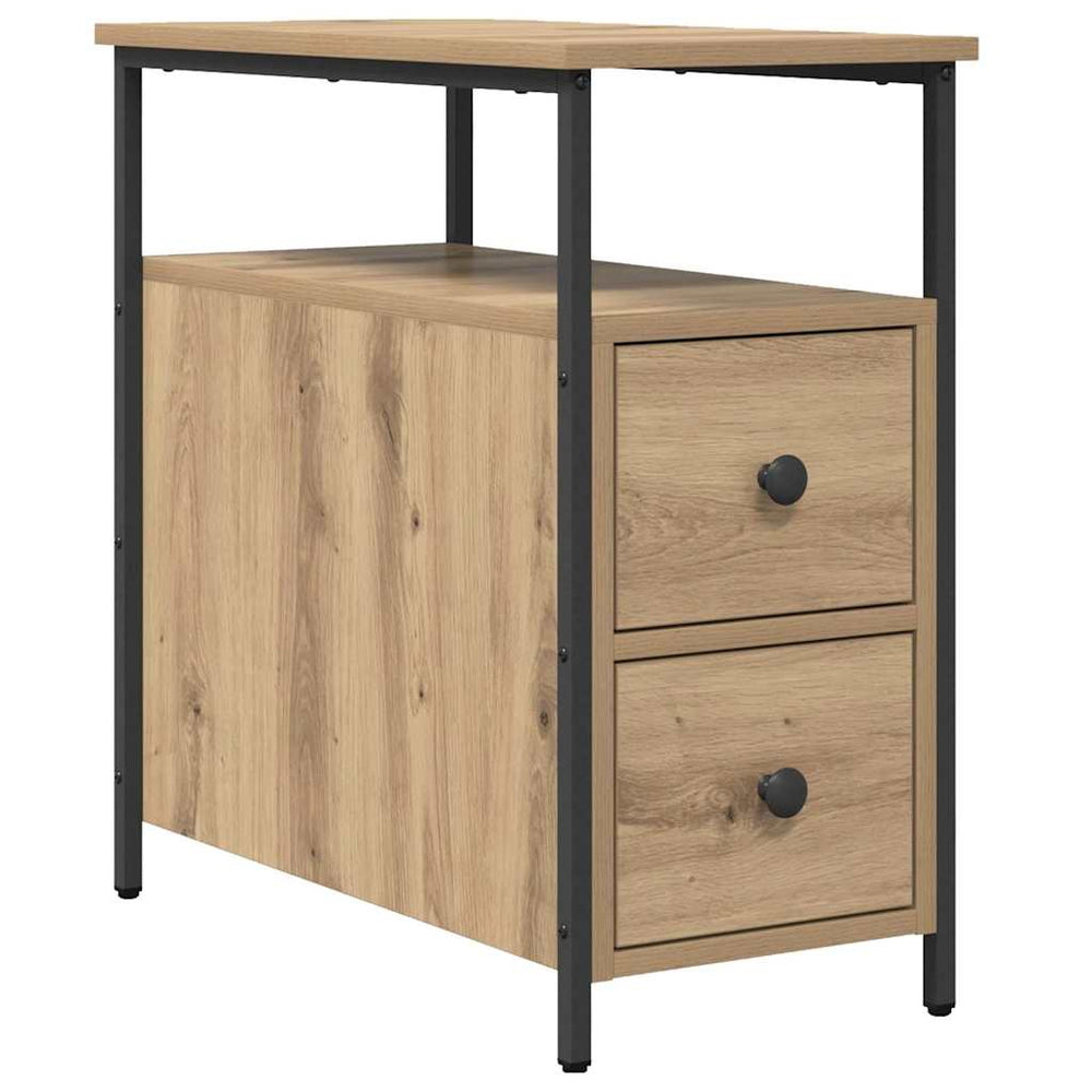 vidaXL Nightstand Artisan Oak 30 x 60 x 60 cm Engineered Wood