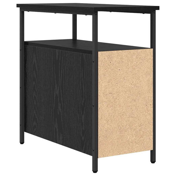 Schwarzer Nachttisch Eichenoptik 60cm