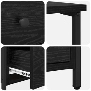 vidaXL Nightstand 2 pcs Black Oak Look 30 x 60 x 60 cm