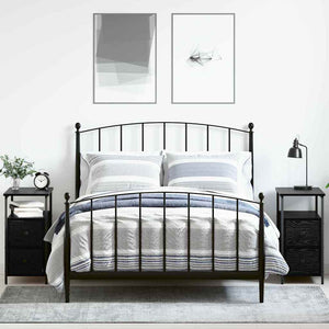 vidaXL Nightstand 2 pcs Black Oak Look 30 x 60 x 60 cm