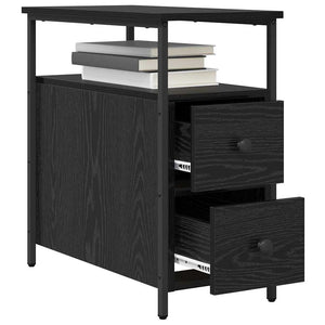 vidaXL Nightstand 2 pcs Black Oak Look 30 x 60 x 60 cm