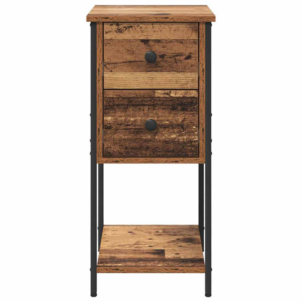 Nachttisch 2er Set Altholz