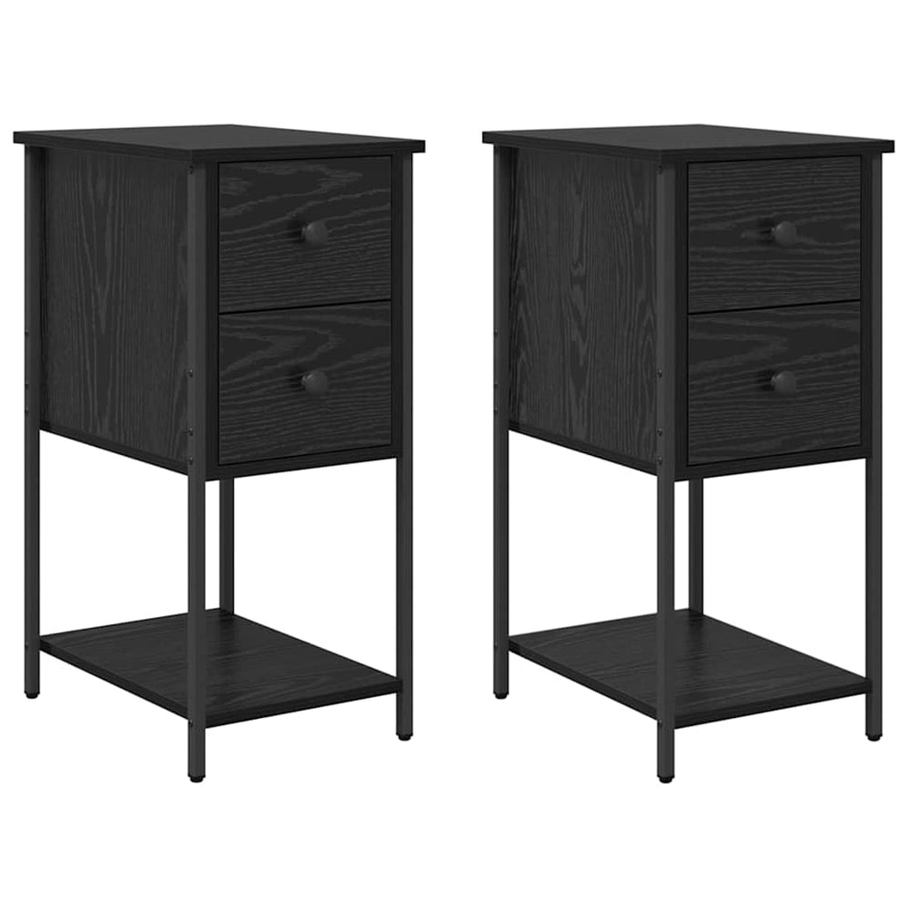 Nachttisch 2er Set Schwarze Eiche