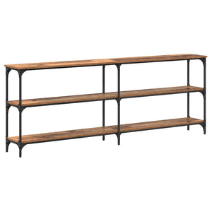 Konsolentisch Altholz 200cm mit Metallrahmen