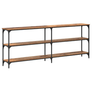Konsolentisch Altholz 200cm mit Metallrahmen