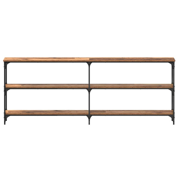 Konsolentisch Altholz 200cm mit Metallrahmen