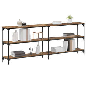 Konsolentisch Altholz 200cm mit Metallrahmen