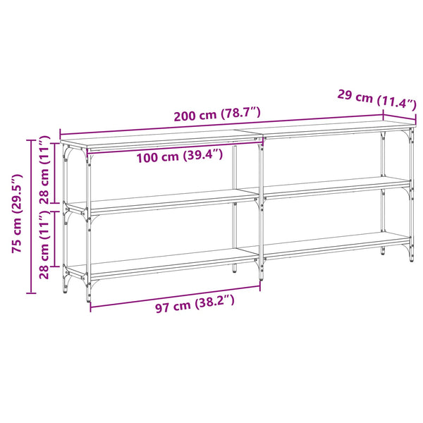 Konsolentisch Artisan Eiche 200cm