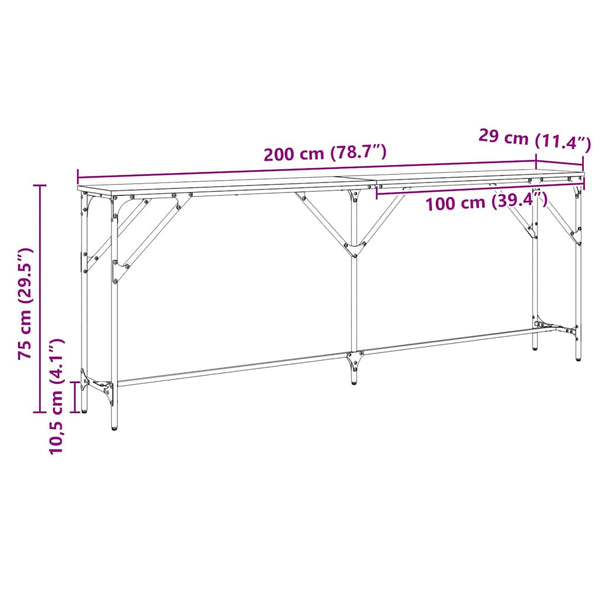 Konsolentisch Altholz 200cm