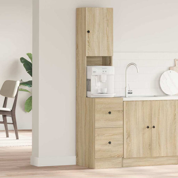 Küchenschrank Beige mit Regalen 35x50x180cm