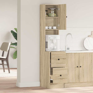 Küchenschrank Beige mit Regalen 35x50x180cm