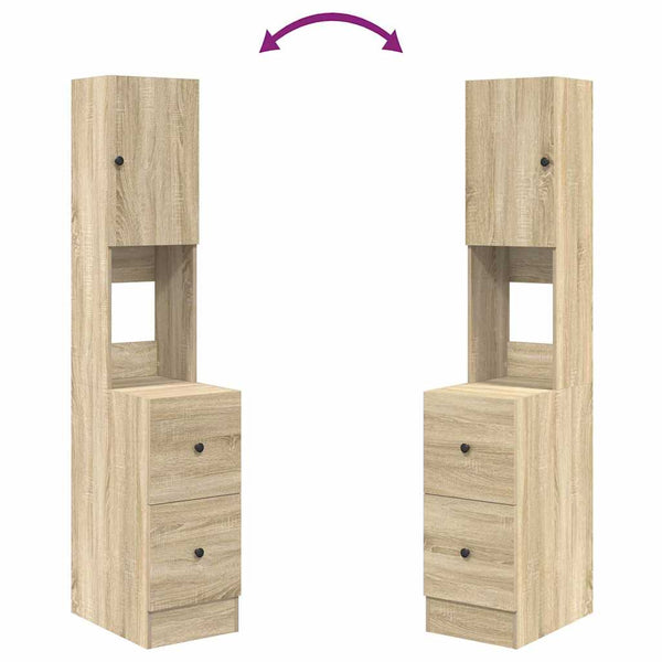 Küchenschrank Beige mit Regalen 35x50x180cm