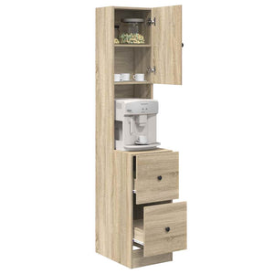 Küchenschrank Beige mit Regalen 35x50x180cm