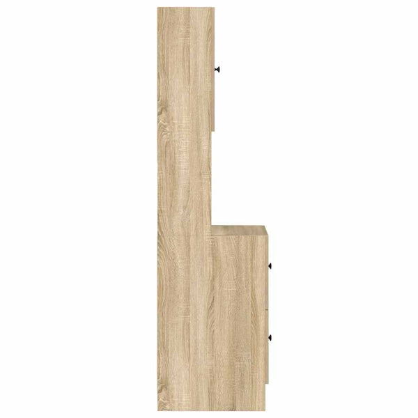 Küchenschrank Beige mit Regalen 35x50x180cm