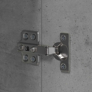Grauer Küchenschrank mit Regal, 180 cm hoch