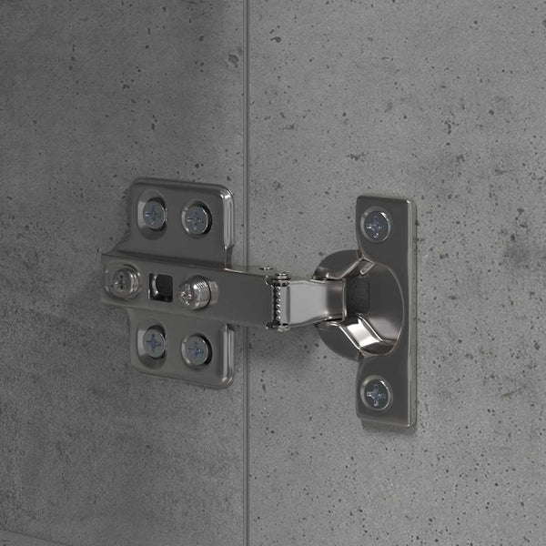 Grauer Küchenschrank mit Regal, 180 cm hoch