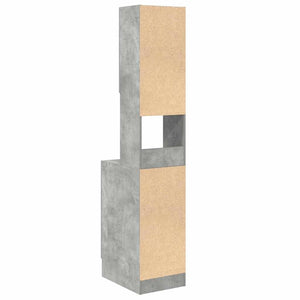 Grauer Küchenschrank mit Regal, 180 cm hoch