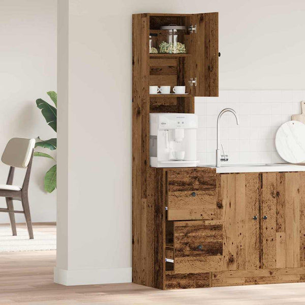 Küchenbuffet Altholz 32x50x180 cm