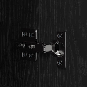 Buffet de cuisine vidaXL avec étagère Noir aspect chêne 32 x 50 x 180 cm