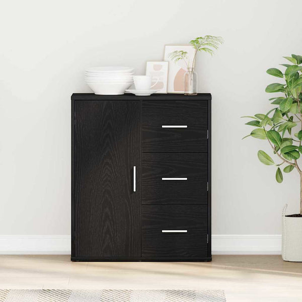 Schwarzes Sideboard Eichenoptik 60cm