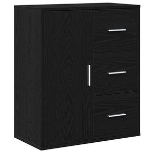 Schwarzes Sideboard Eichenoptik 60cm