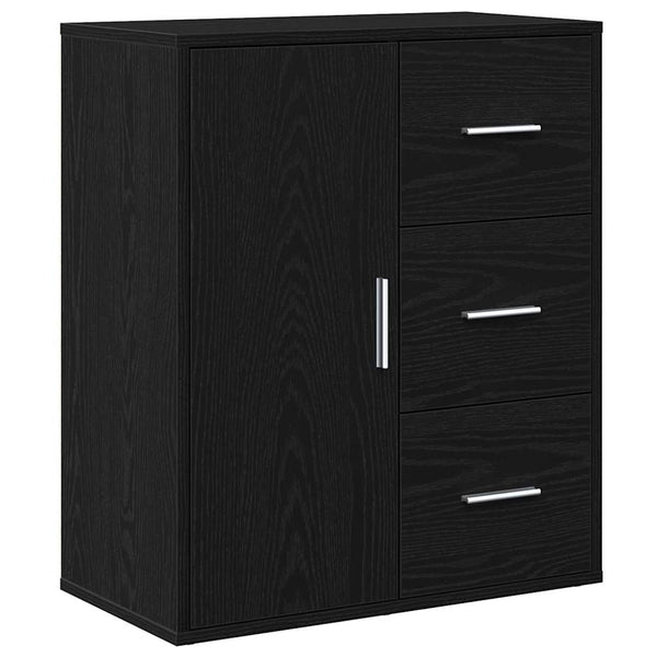 Schwarzes Sideboard Eichenoptik 60cm