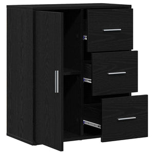 Schwarzes Sideboard Eichenoptik 60cm