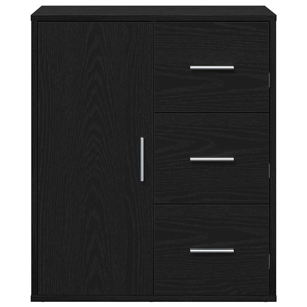 Schwarzes Sideboard Eichenoptik 60cm