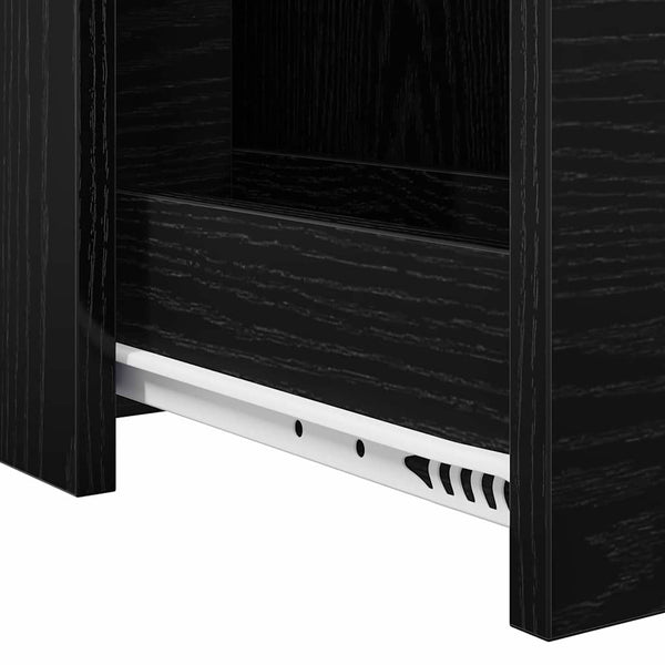 vidaXL Ensemble de meubles de salle de bain noir aspect chêne 22 x 44 x 61,5 cm