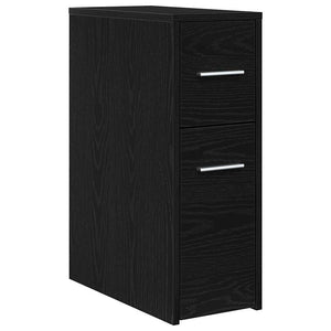 vidaXL Ensemble de meubles de salle de bain noir aspect chêne 22 x 44 x 61,5 cm