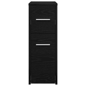vidaXL Ensemble de meubles de salle de bain noir aspect chêne 22 x 44 x 61,5 cm