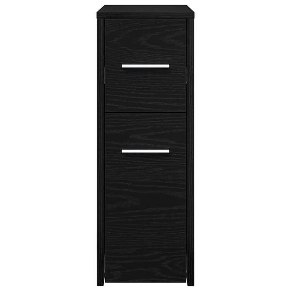vidaXL Ensemble de meubles de salle de bain noir aspect chêne 22 x 44 x 61,5 cm