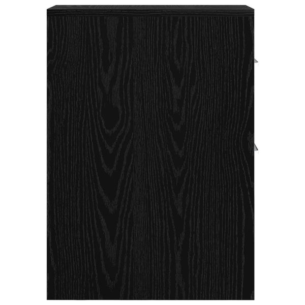 vidaXL Ensemble de meubles de salle de bain noir aspect chêne 22 x 44 x 61,5 cm
