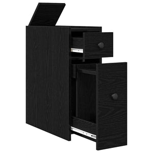 Badmöbel Set Schwarz Eichen-Optik 80cm