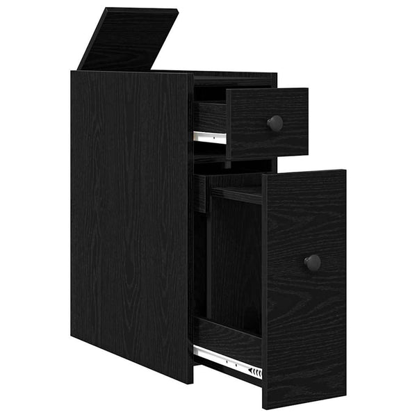 Badmöbel Set Schwarz Eichen-Optik 80cm