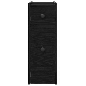 Badmöbel Set Schwarz Eichen-Optik 80cm